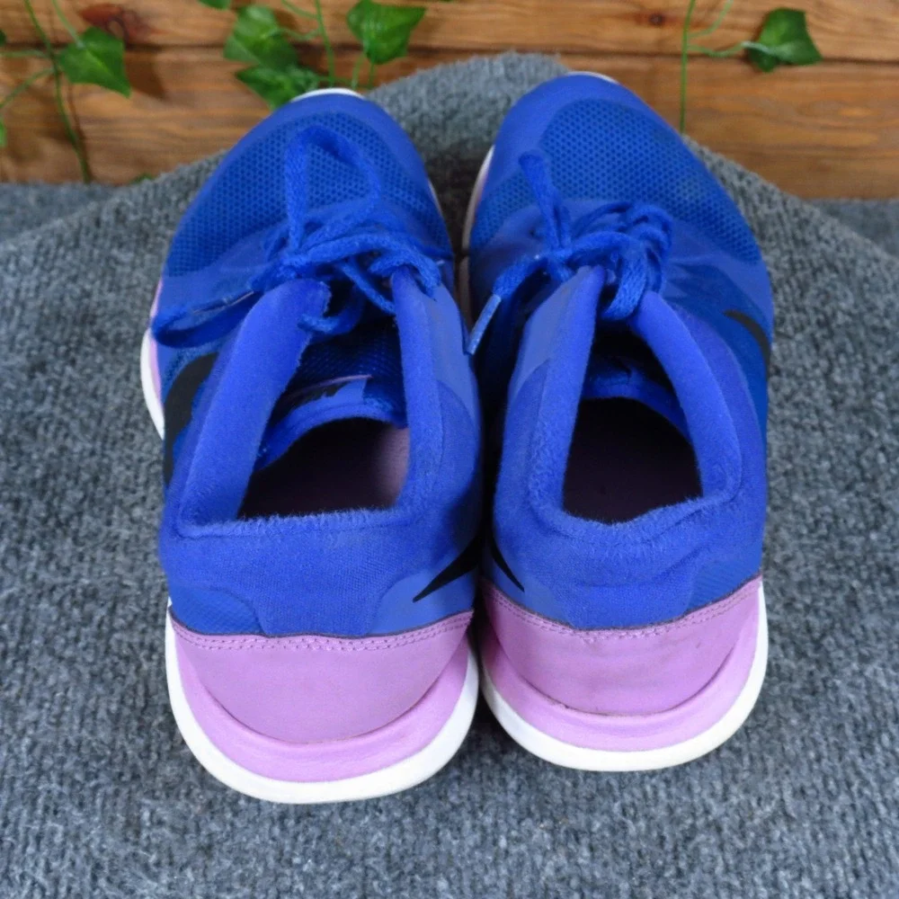 Nike Flex 2015 RN Women Running Shoes Size 8.5 Athletic Training Blue Pink Mesh